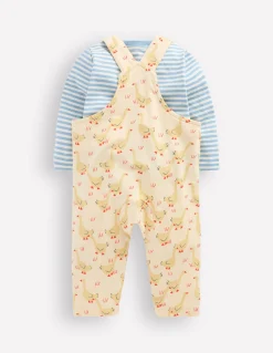 Ensemble avec salopette en jersey