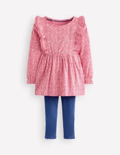 Ensemble avec tunique côtelée