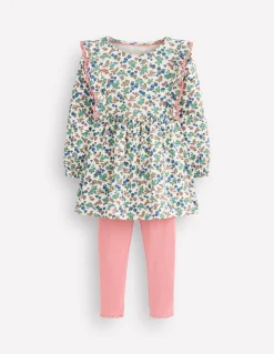 Ensemble avec tunique côtelée