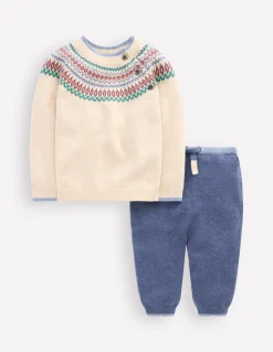 Ensemble en maille motif jacquard