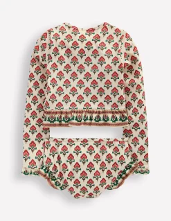 Ensemble volanté à manches longues