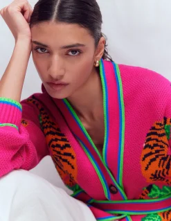 Gilet à ceinture en jacquard