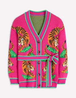 Gilet à ceinture en jacquard