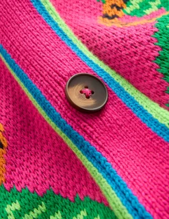 Gilet à ceinture en jacquard