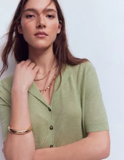 Gilet à col Agnes en lin