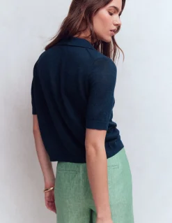 Gilet à col Agnes en lin