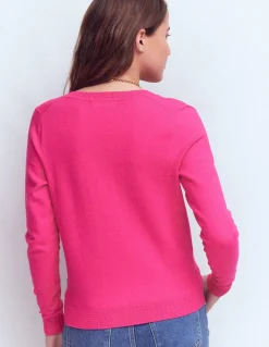 Gilet col rond Emilia en coton