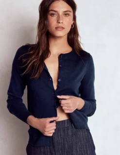 Gilet col rond Emilia en coton