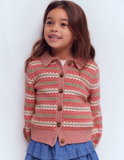 Gilet motif jacquard à col