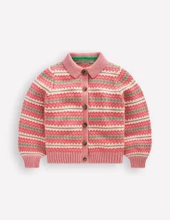 Gilet motif jacquard à col