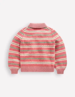 Gilet motif jacquard à col