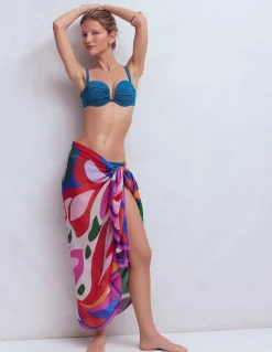 Haut de bikini à bonnets plissés