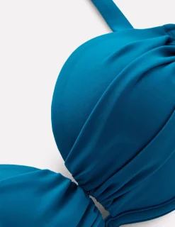 Haut de bikini à bonnets plissés