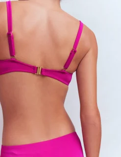 Haut de bikini à bonnets plissés