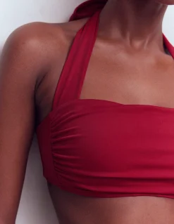 Haut de bikini froncé Kythira