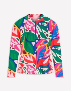 Haut de plage à manches raglan et protection solaire