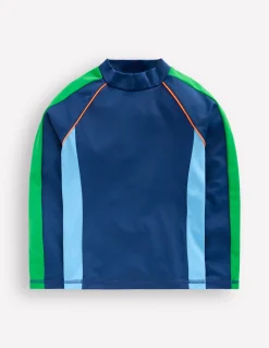 Haut de plage colourblock avec protection solaire