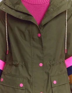 Imperméable long rayé