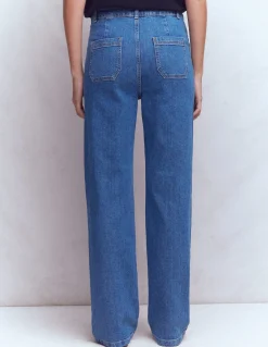 Jean droit à poches