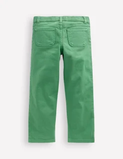 Jean droit à poches plaquées