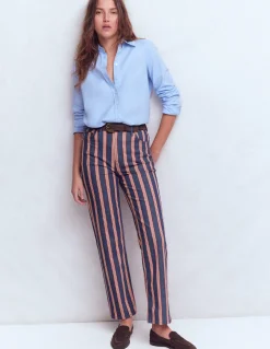 Jean droit à taille haute