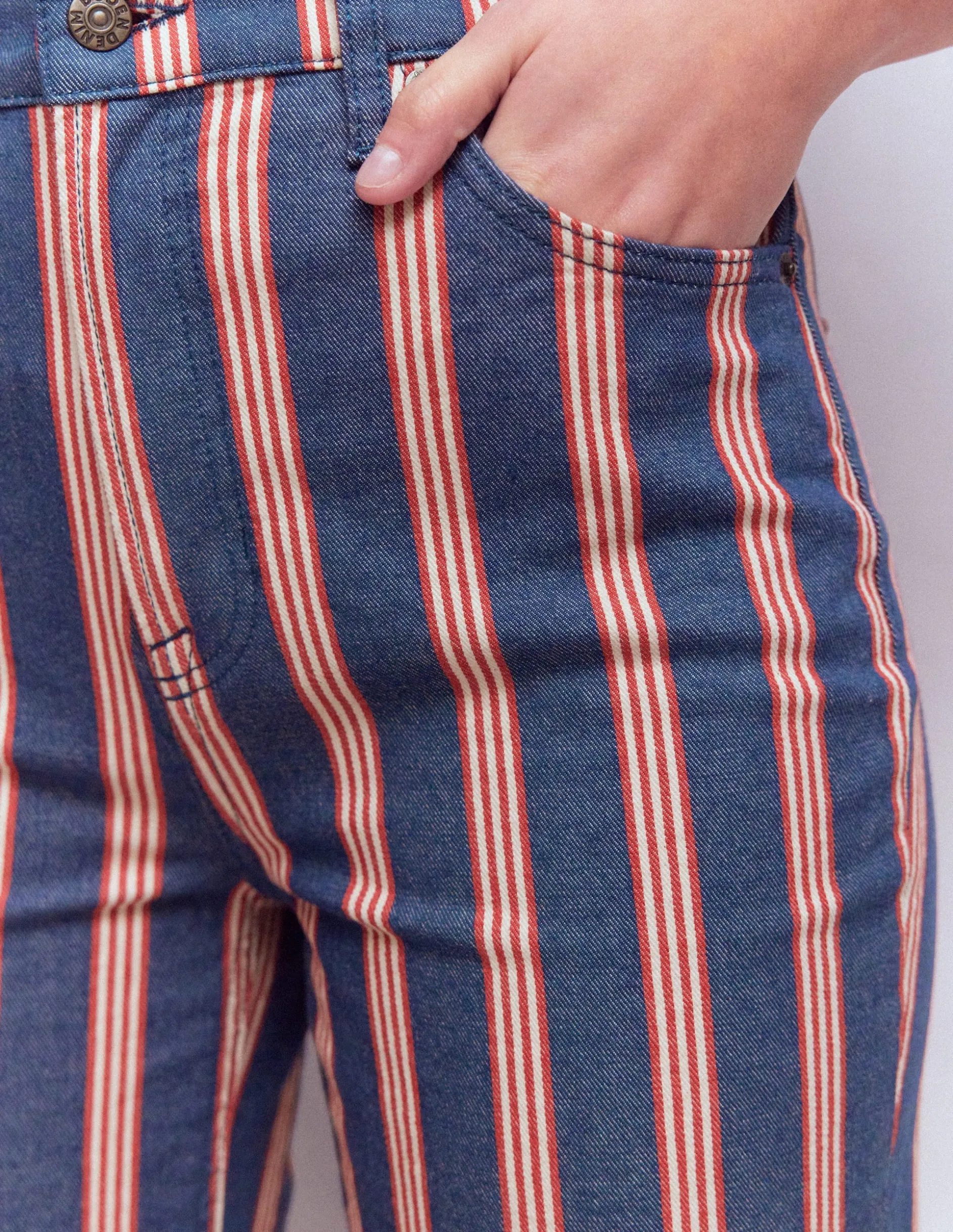 Jean droit à taille haute