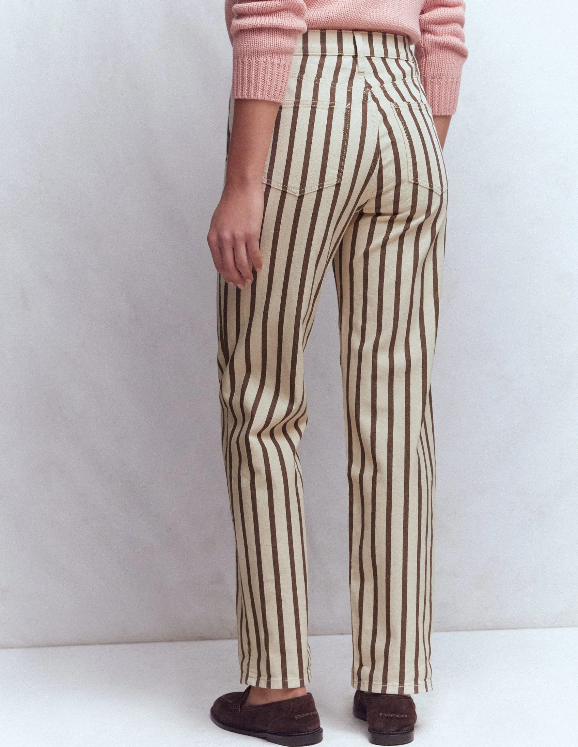 Jean droit à taille haute