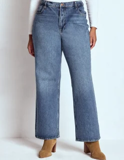 Jean droit taille haute