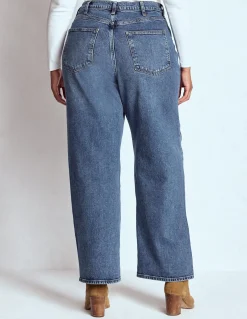 Jean droit taille haute