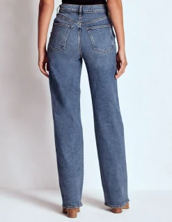 Jean droit taille haute