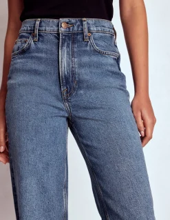 Jean droit taille haute