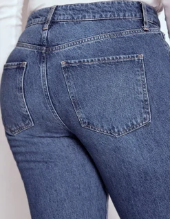 Jean droit taille haute