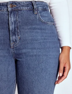 Jean droit taille haute