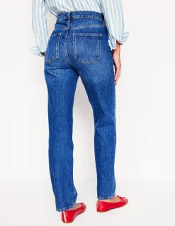 Jean droit taille haute