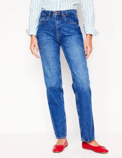 Jean droit taille haute