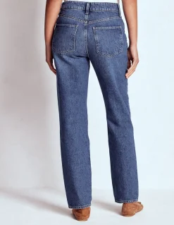 Jean droit taille haute