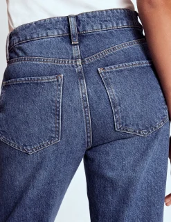 Jean droit taille haute