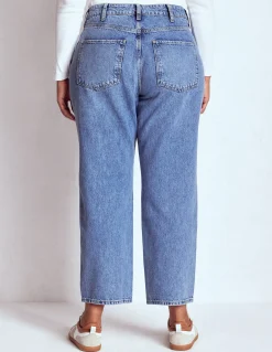 Jean droit taille haute