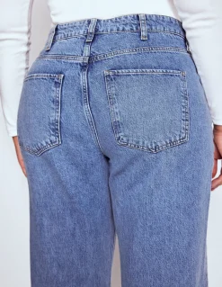 Jean droit taille haute