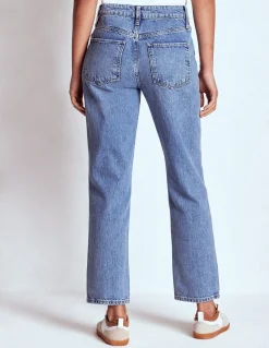 Jean droit taille haute