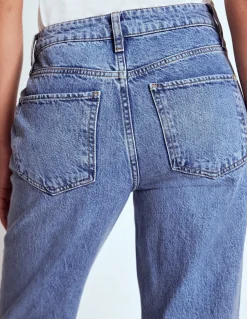 Jean droit taille haute