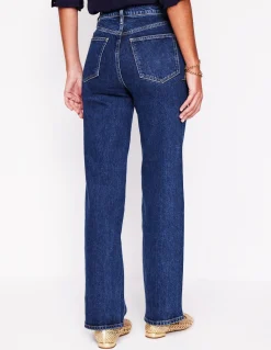 Jean droit taille haute