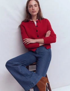 Jean large à poches passepoilées