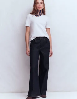 Jean large taille haute