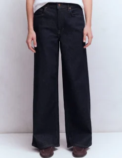 Jean large taille haute