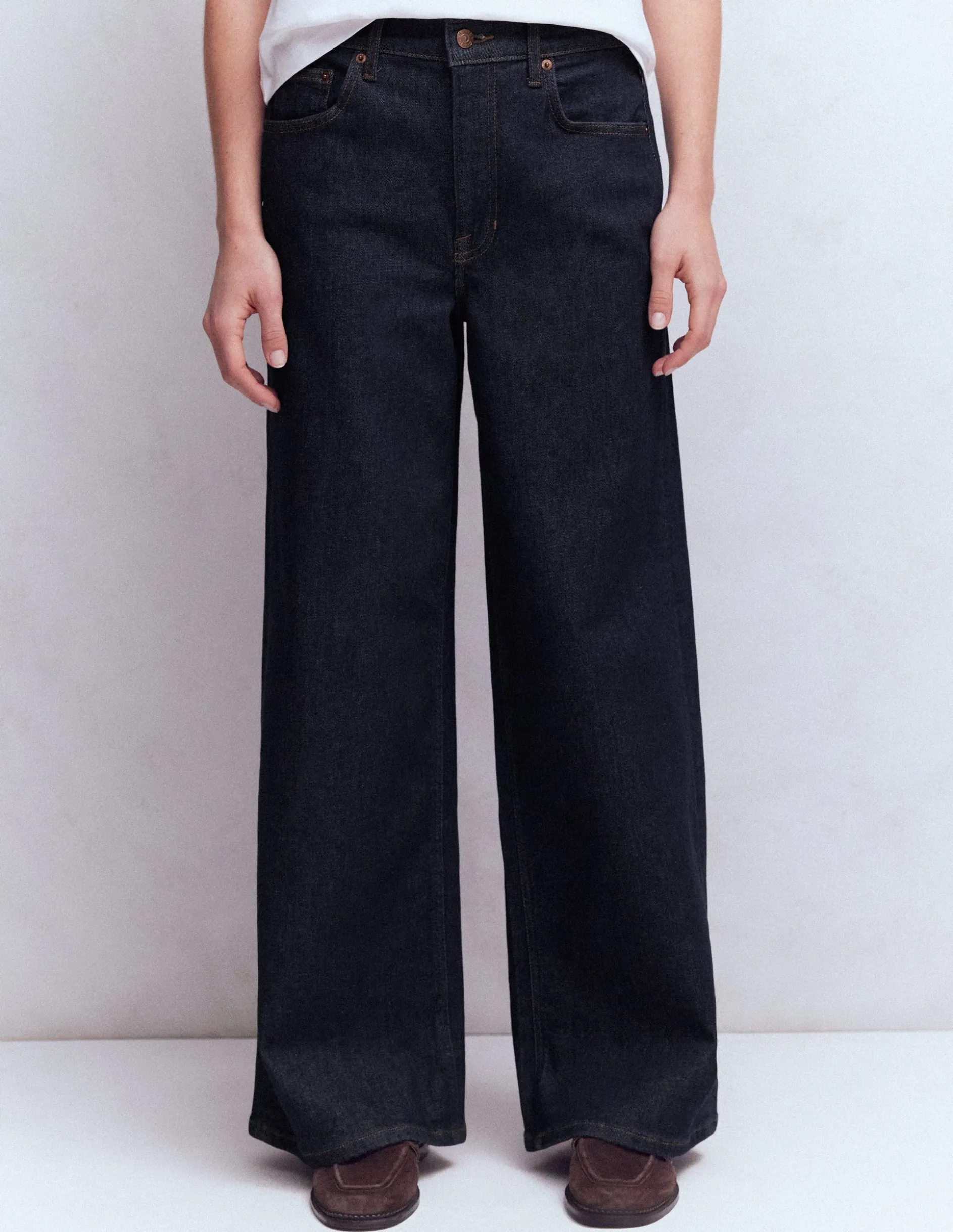 Jean large taille haute