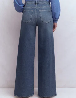 Jean large taille haute