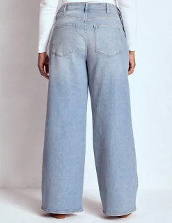 Jean large taille haute