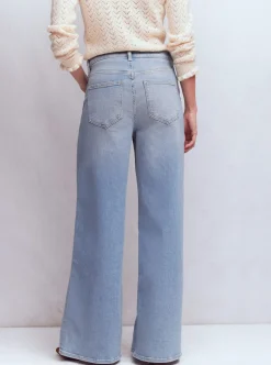 Jean large taille haute