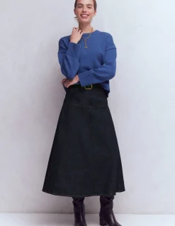 Jupe en jean à empiècements